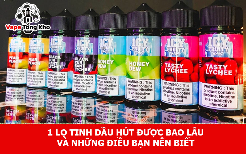 1 lọ tinh dầu hút được bao lâu
